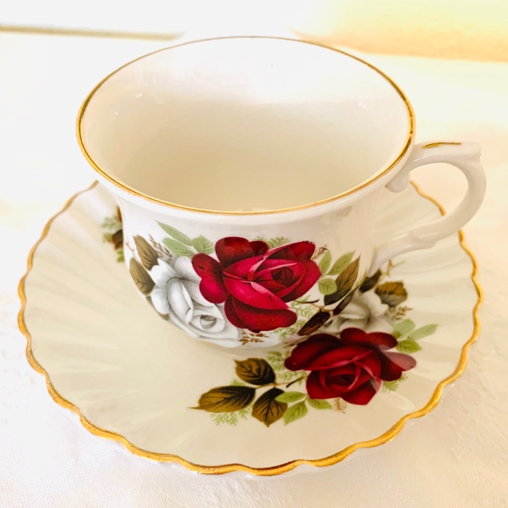 Vintage Old Foley English China Teacup + Saucer